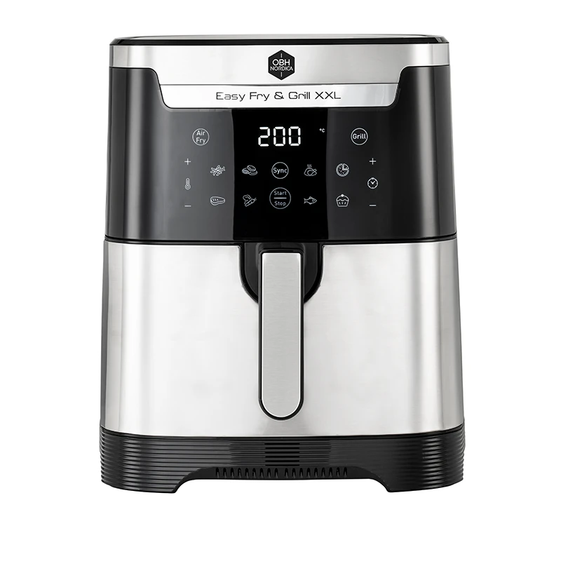 OBH Nordica Easy Fry & Grill XXL 2in1 Airfryer Silver 6,5 Liter 3 OBH Nordica Easy Fry & Grill XXL 2in1 Airfryer Silver 6,5 Liter