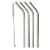 Sugerør Rustfrit Stål Med Knæk Inkl. Børste 4 Stk.