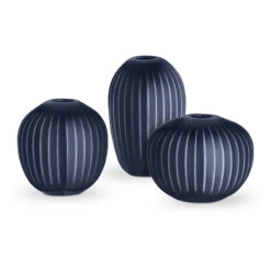 Kähler Hammershøi Vasesæt Mini 3 Stk. Indigo Blå