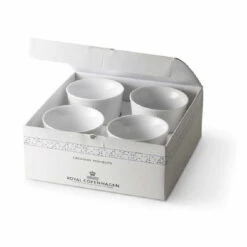 Royal Copenhagen Hvid Riflet Termokrus 26 Cl 4 Stk