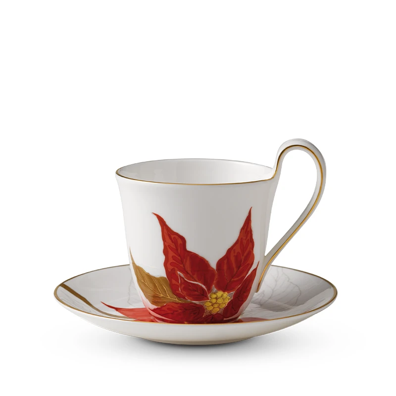 Royal Copenhagen Flora Højhankskop Og Underkop, 27 Cl. Julestjerne 3 Royal Copenhagen Flora Højhankskop Og Underkop, 27 Cl. Julestjerne