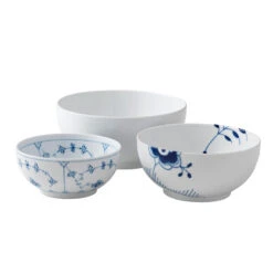 Royal Copenhagen Mix & Match 3 Stk. Skåle 18 Cm, 21 Cm, 24 Cm