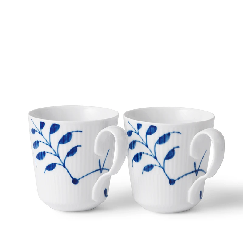 Royal Copenhagen Blå Mega Riflet Krus 2 Stk. 28 Cl 3 Royal Copenhagen Blå Mega Riflet Krus 2 Stk. 28 Cl