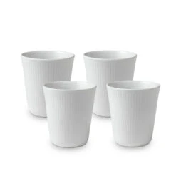 Royal Copenhagen Hvid Riflet Termokrus 29 Cl. 4 Stk