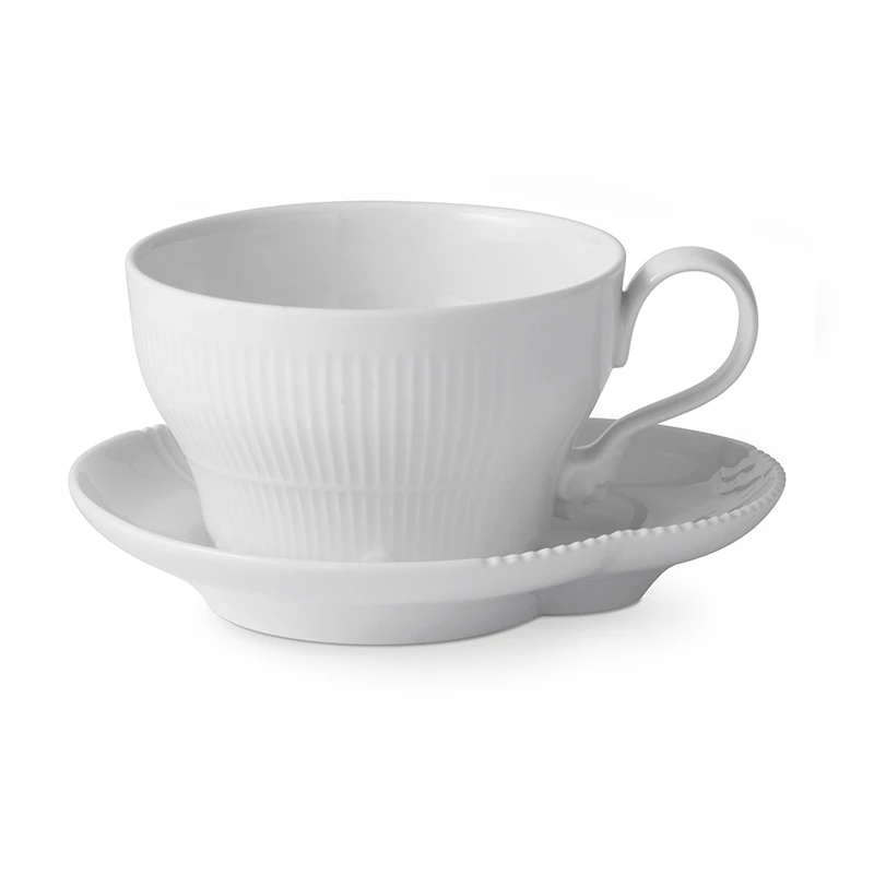 Royal Copenhagen Hvid Elements Kop Med Underkop 26 Cl 3 Royal Copenhagen Hvid Elements Kop Med Underkop 26 Cl