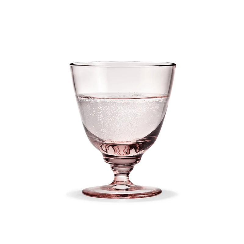 Holmegaard Flow Vandglas På Fod Rosa 35 Cl 3 Holmegaard Flow Vandglas På Fod Rosa 35 Cl