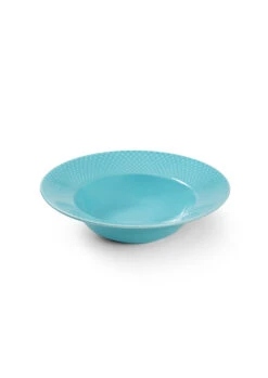 Lyngby Porcelæn Rhombe Color Dyb Tallerken Turkis 24,5 Cm