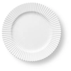 Lyngby Flad Tallerken 23,5 Cm Hvid