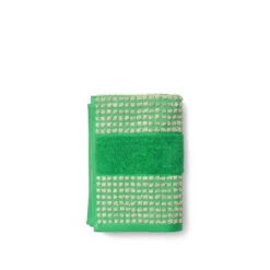 Juna Check Håndklæde Grøn/Sand 50 X 100 Cm