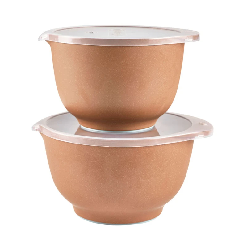 Rosti Margrethe Røreskåle 2+3 Liter Med Låg Pebble Terra 3 Rosti Margrethe Røreskåle 2+3 Liter Med Låg Pebble Terra