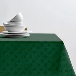 Södahl Forget-me-not Damaskdug Green 140x320 Cm