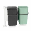 Brabantia Sort & Go Indbygningsmodul Grey/jade Green 2 X 12 Liter -Södahl Butik 8710755214448